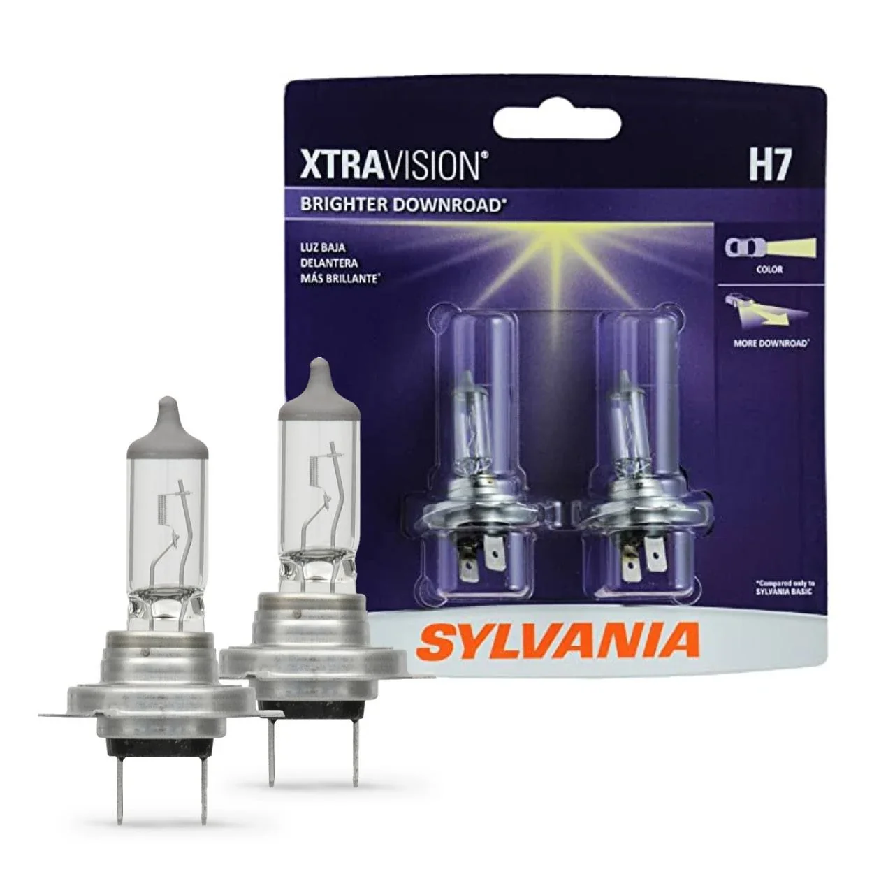 Sylvania H7 XtraVision Halogen Headlight Bulb (Pack of 2)
