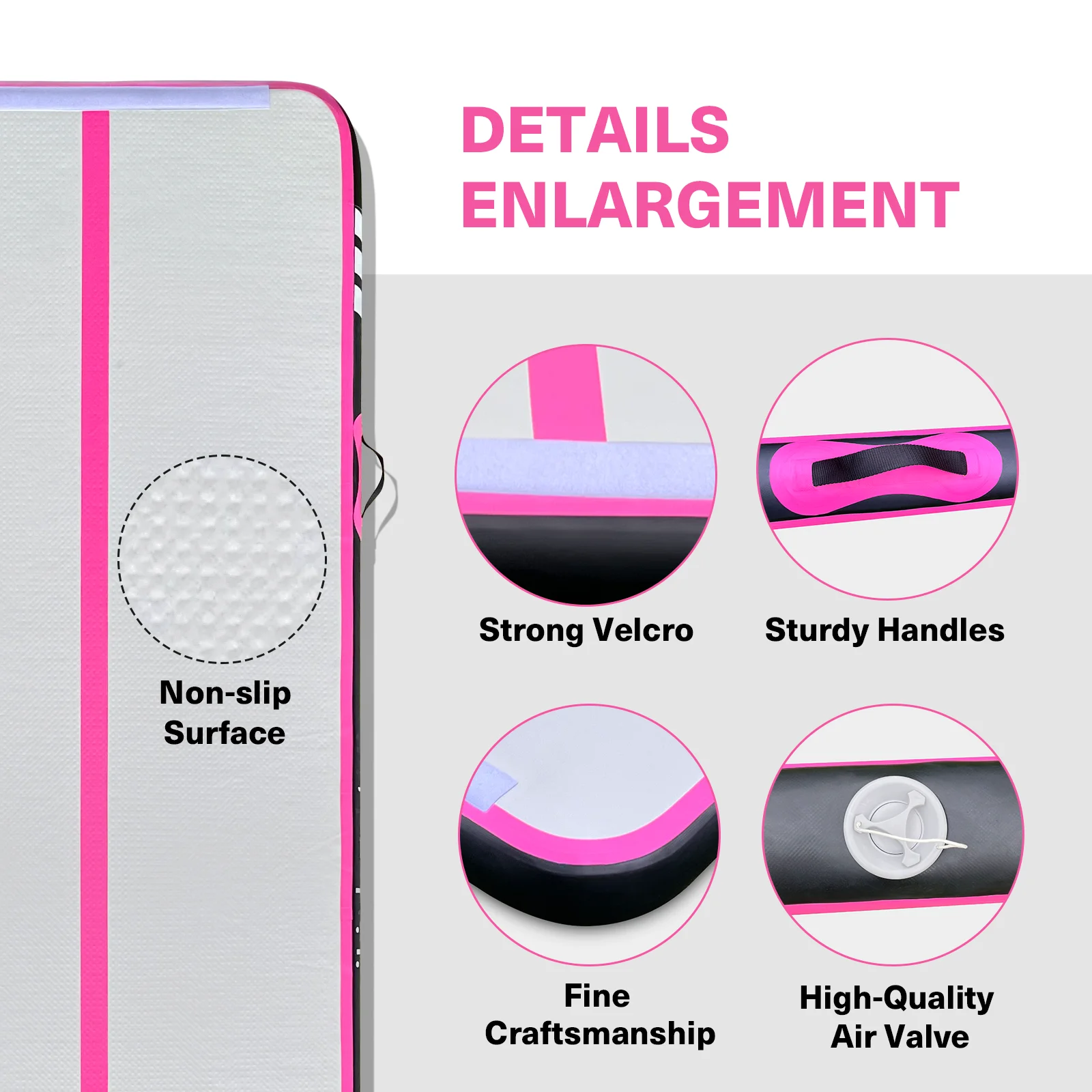 Air Track 10FT Inflatable Gymnastics Mats with Roller Training Mat 4inches With Electric Pump For Home/gym/outdoor