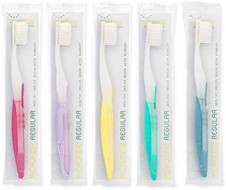 2024 NIMBUS Extra Soft Toothbrushes (Regular Size Head)  Periodontist Design Tapered Bristles for Sensitive Teeth & Receding Gums (5 Pack  Colors May Vary)