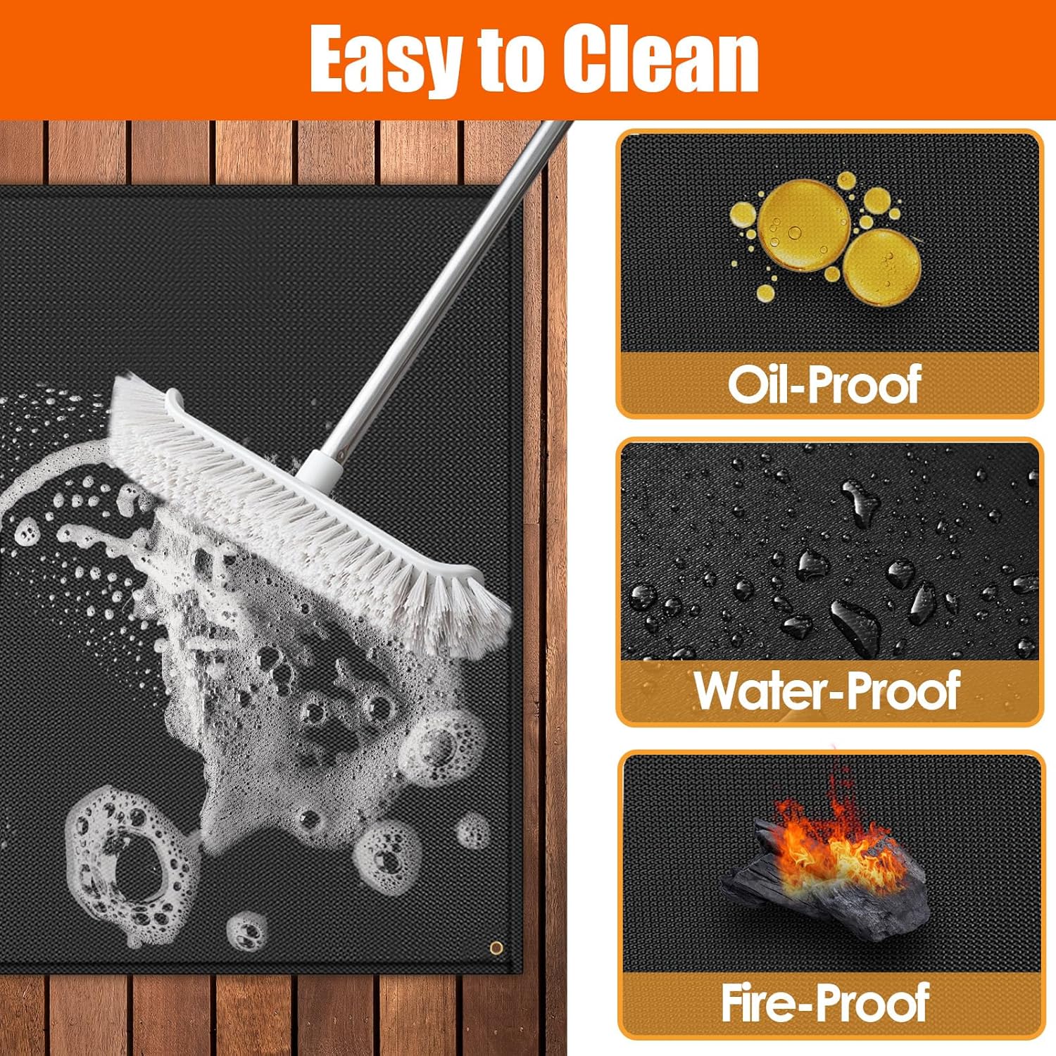 70x48 Inch Under Grill Mat for Blackstone 28