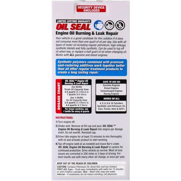 Bar's Leaks OS-1 Oil Seal Engine Oil Burning & Leak Repair - 16.9 oz.