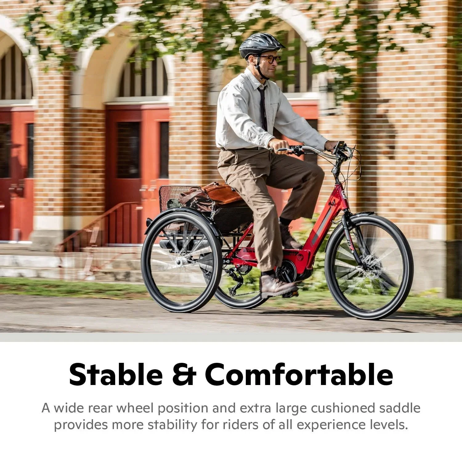 Schwinn Meridian Adult Tricycle Bike Mens and Womens Three Wheel Beach Cruiser 26-inch Wheels Low Step-Through Frame Wide Seat Rear Folding Basket Sin