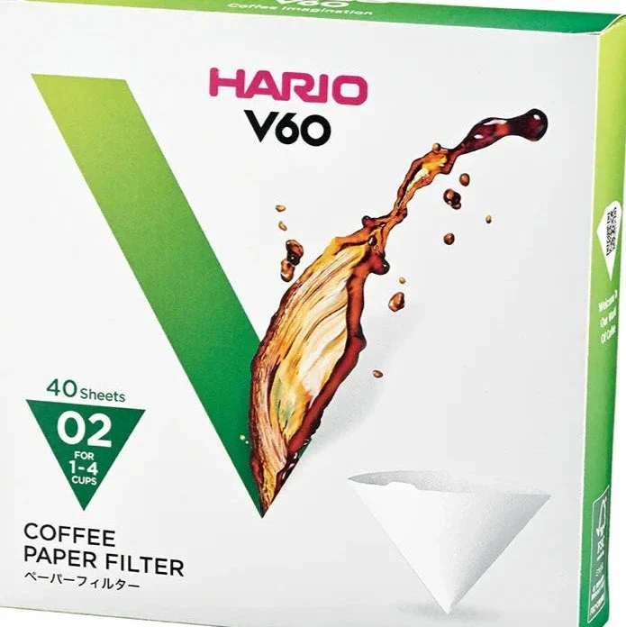 Hario V60 Coffee Filter Papers - White (40 pack)