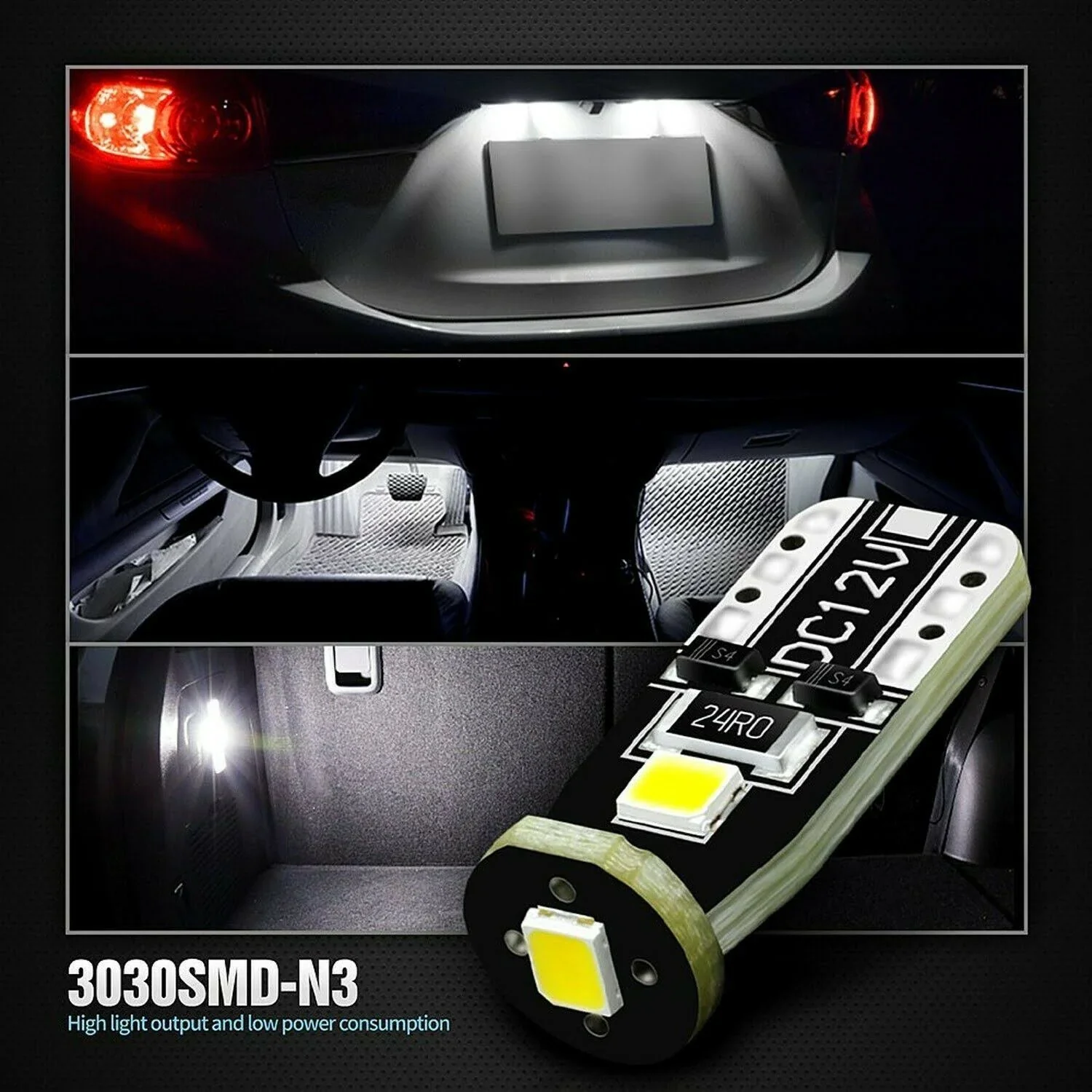 Siriusled Extremely Bright 3030 Chipset LED Bulbs for Car Interior Dome Map Door