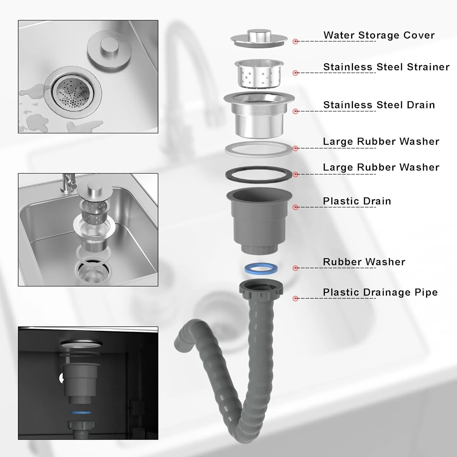 Outdoor Grill Table with Stainless Steel Sink - Metal Grill Cart Kitchen Island