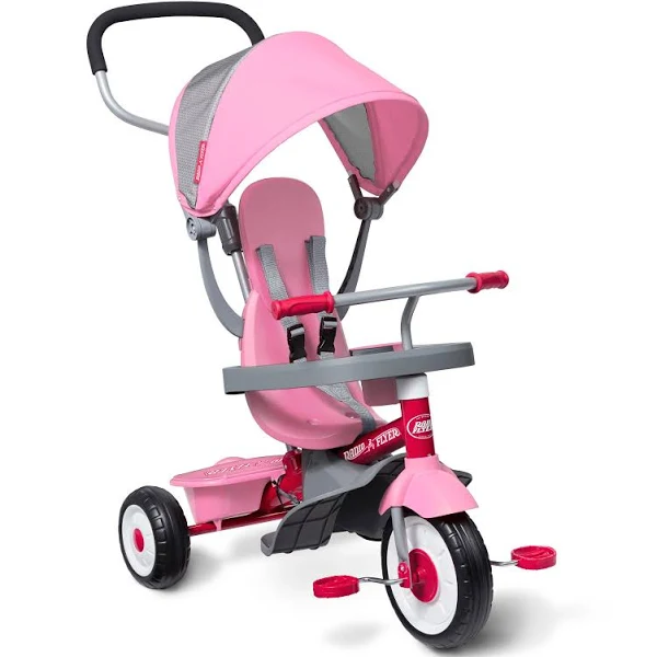 Radio Flyer 4-in-1 Grow with Me Radio Flyer Baby Stroller Kids Girls Tricycle Bicycle Ride