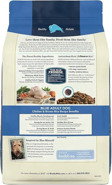 Blue Buffalo Blue Life Protection Formula Dog Food, Chicken and Brown Rice Recipe, Adult - 5 lbs (2.2 kg)