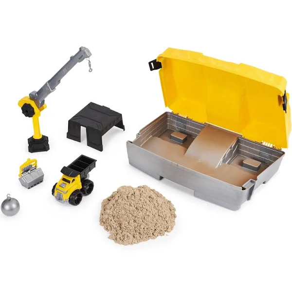 Kinetic Sand Construction Site Folding Sandbox Playset with Vehicle