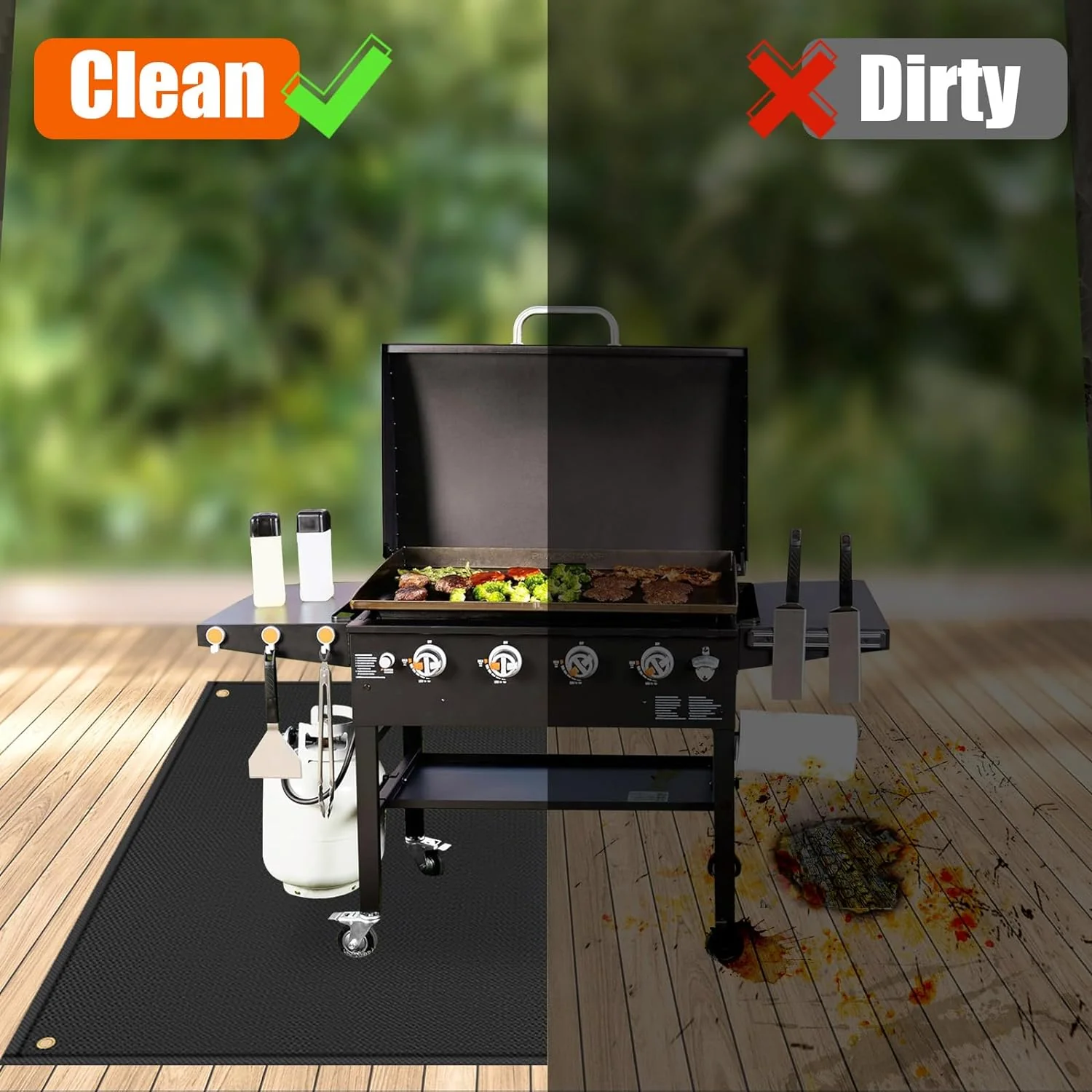 70x48 Inch Under Grill Mat for Blackstone 28