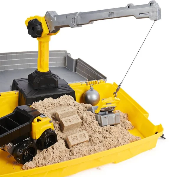 Kinetic Sand Construction Site Folding Sandbox Playset with Vehicle