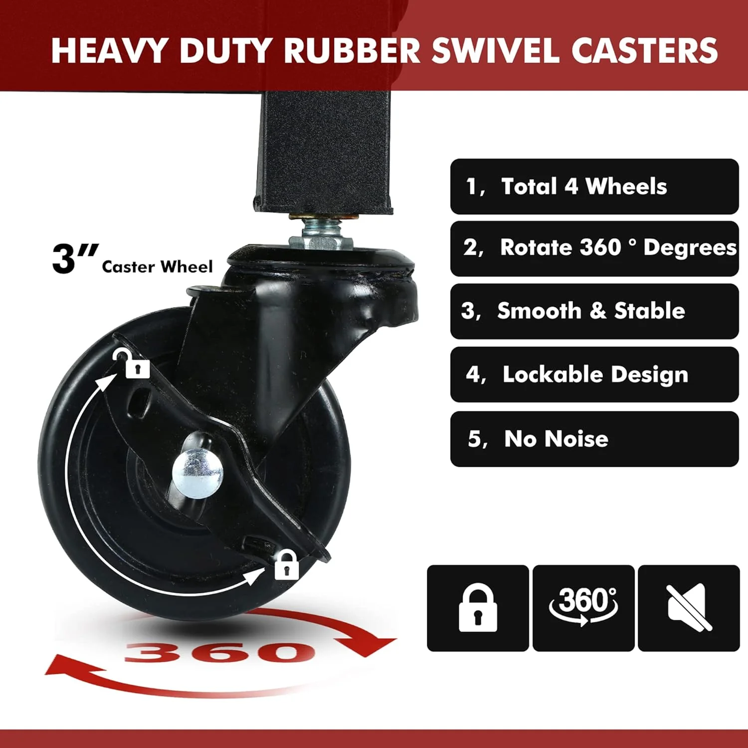 Adjustable 3-Shelf Indoor & Outdoor Grill Table | Portable Work Table with Stainless Steel Tabletop