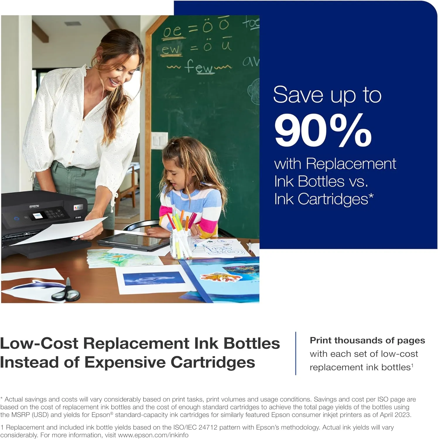 ET-4800 Wireless All-in-One Cartridge-Free Supertank Printer with Scanner, Copier, Fax, ADF and Ethernet – Ideal-for Your Home Office, White