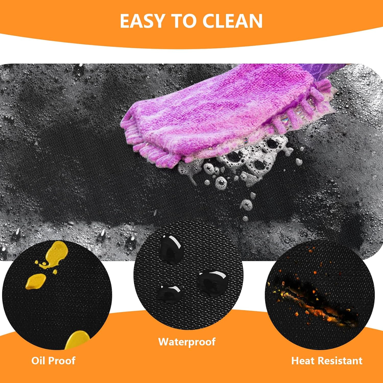 Under Grill Mat 90x48 Inch for Deck, Patio, Outdoor BBQ Grills - Fireproof & Waterproof