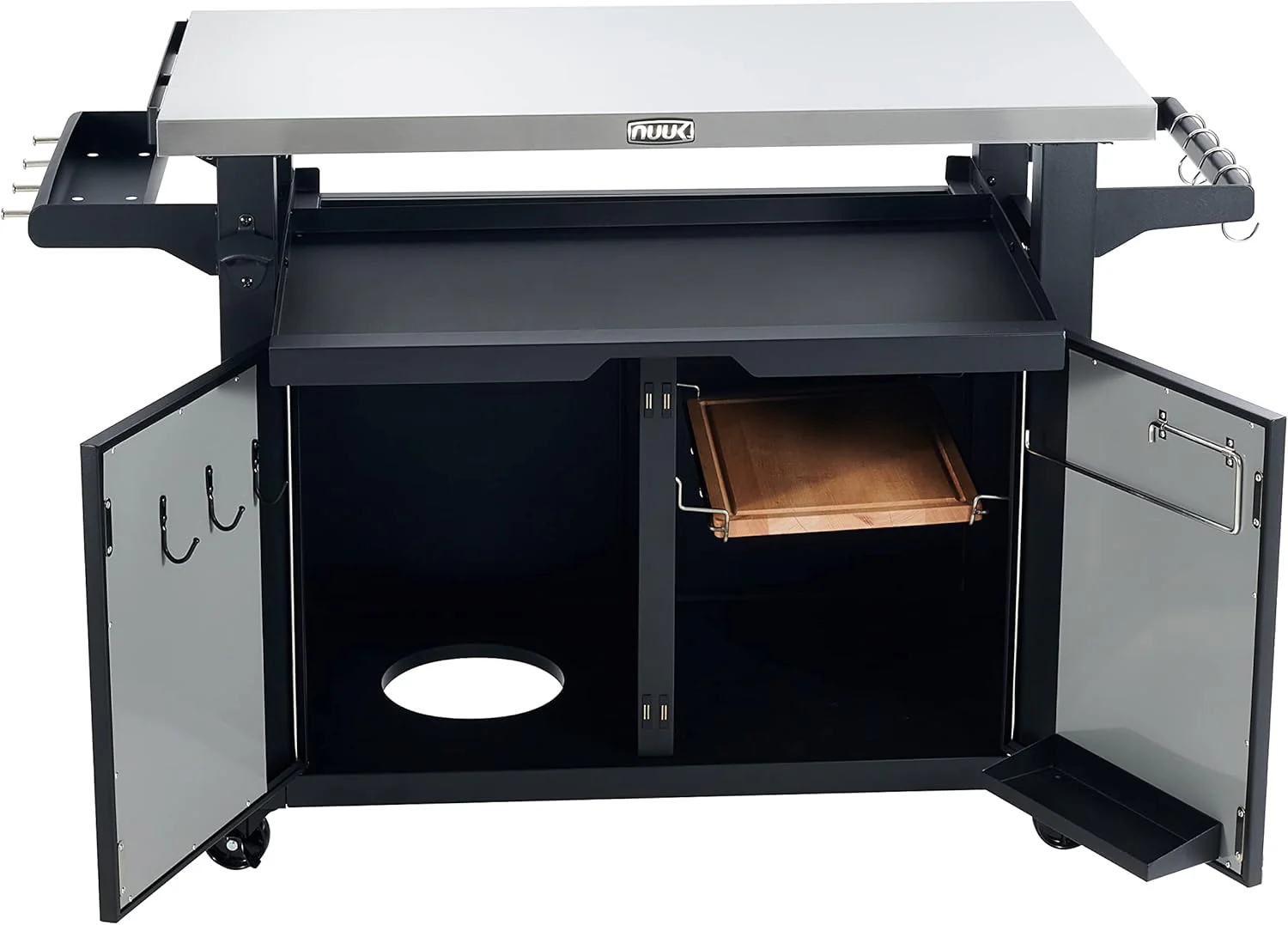 42-Inch Rolling Outdoor Kitchen Island and BBQ Serving Cart