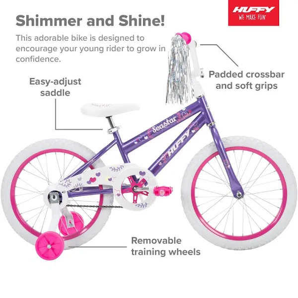Huffy Sea Star Girls Bike - Purple Metallic Gloss - 18