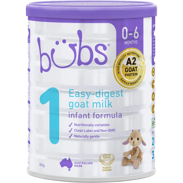 Bubs Australian Goat Milk-Based Infant Formula Stage 1 28.2 oz