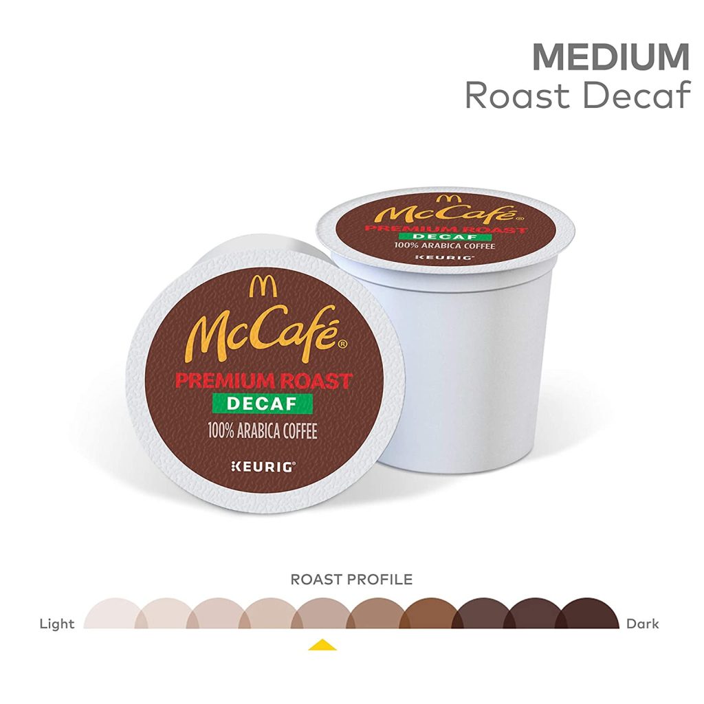 McCafe Decaf Medium Roast K-Cup Coffee Pods, 84 Count, 100% Arabica, Recyclable, Kosher