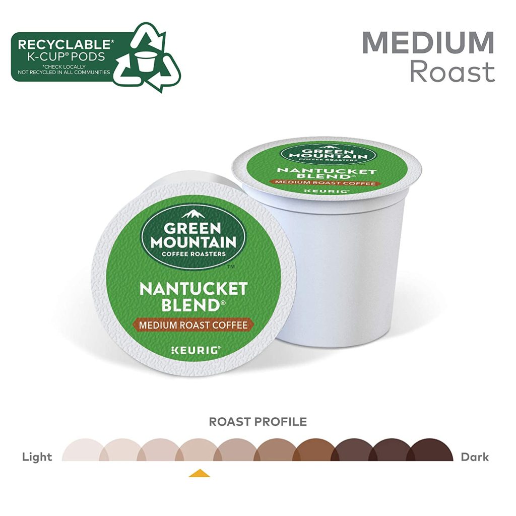 Green Mountain Coffee Roasters Nantucket Blend K-Cup Pods, Medium Roast, 96 Count