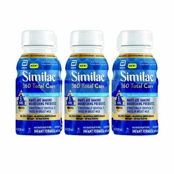 Similac 360 Total Care Infant Formula with Iron, Milk-Based, Ready to Feed - 6 pack, 8 fl oz