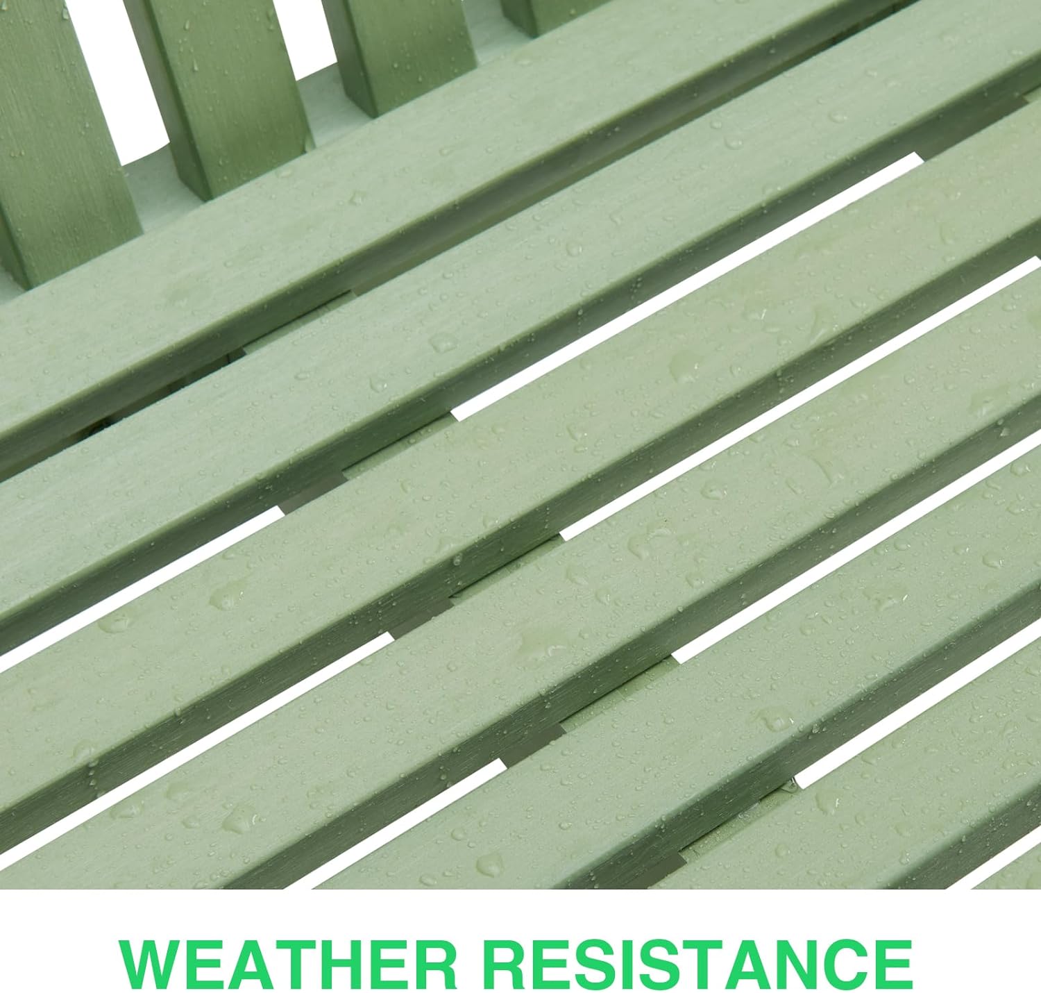 Psilvam Garden Bench, 2-Person Poly Lumber Patio Bench, All-Weather Outdoor Bench That Never Rot and Fade, Suit for Garden, Porch and Park(Brown)