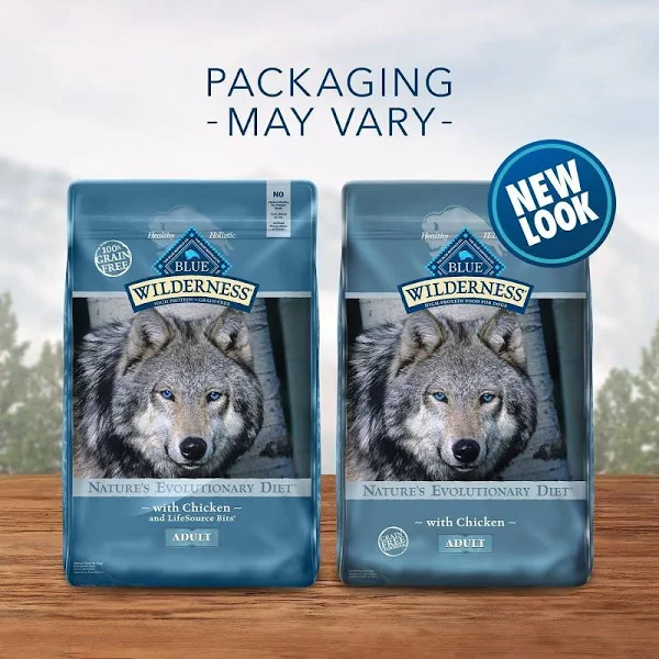 Blue Buffalo Blue Wilderness Dog Food, with Chicken, Nature's Evolutionary Diet, Adult - 11 lbs (4.9 kg)