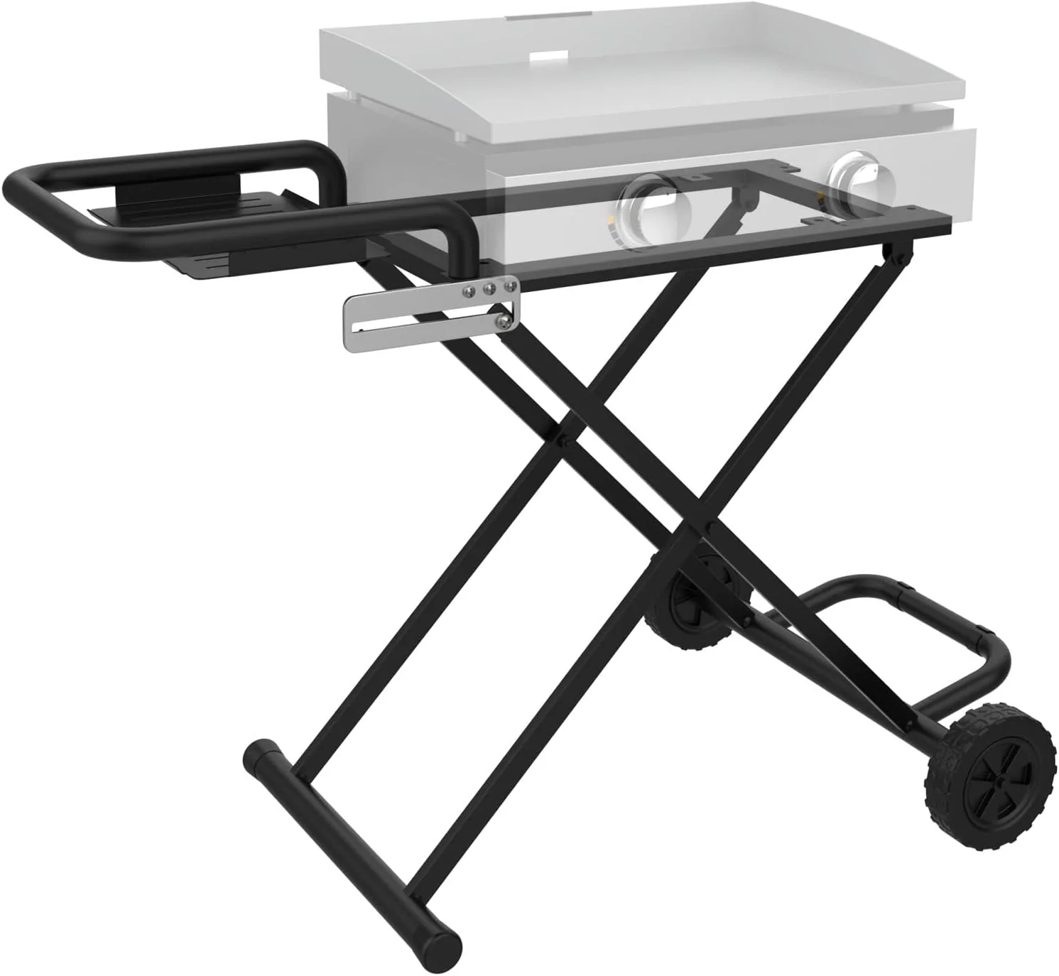 Portable Grill Cart for Blackstone 17 Inch & 22 Inch Table Top Griddles - Folding Cart Griddle Stand with Side Shelf