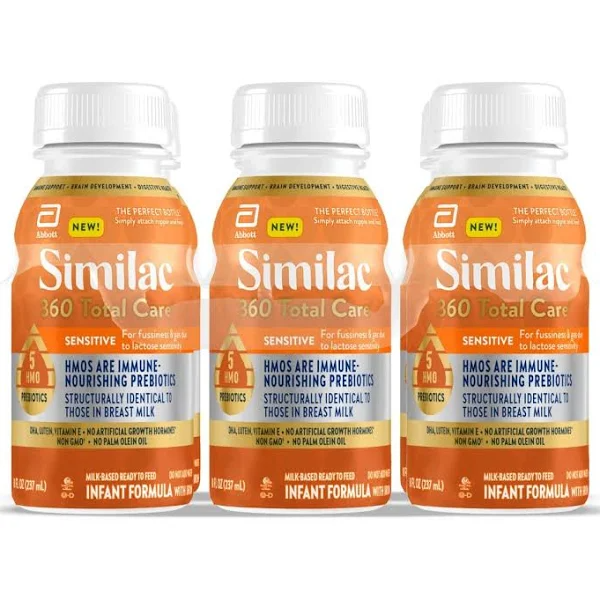Similac 360 Total Care Sensitive Infant Formula, Ready-to-Feed 8-fl-oz Bottle, Size: 8oz