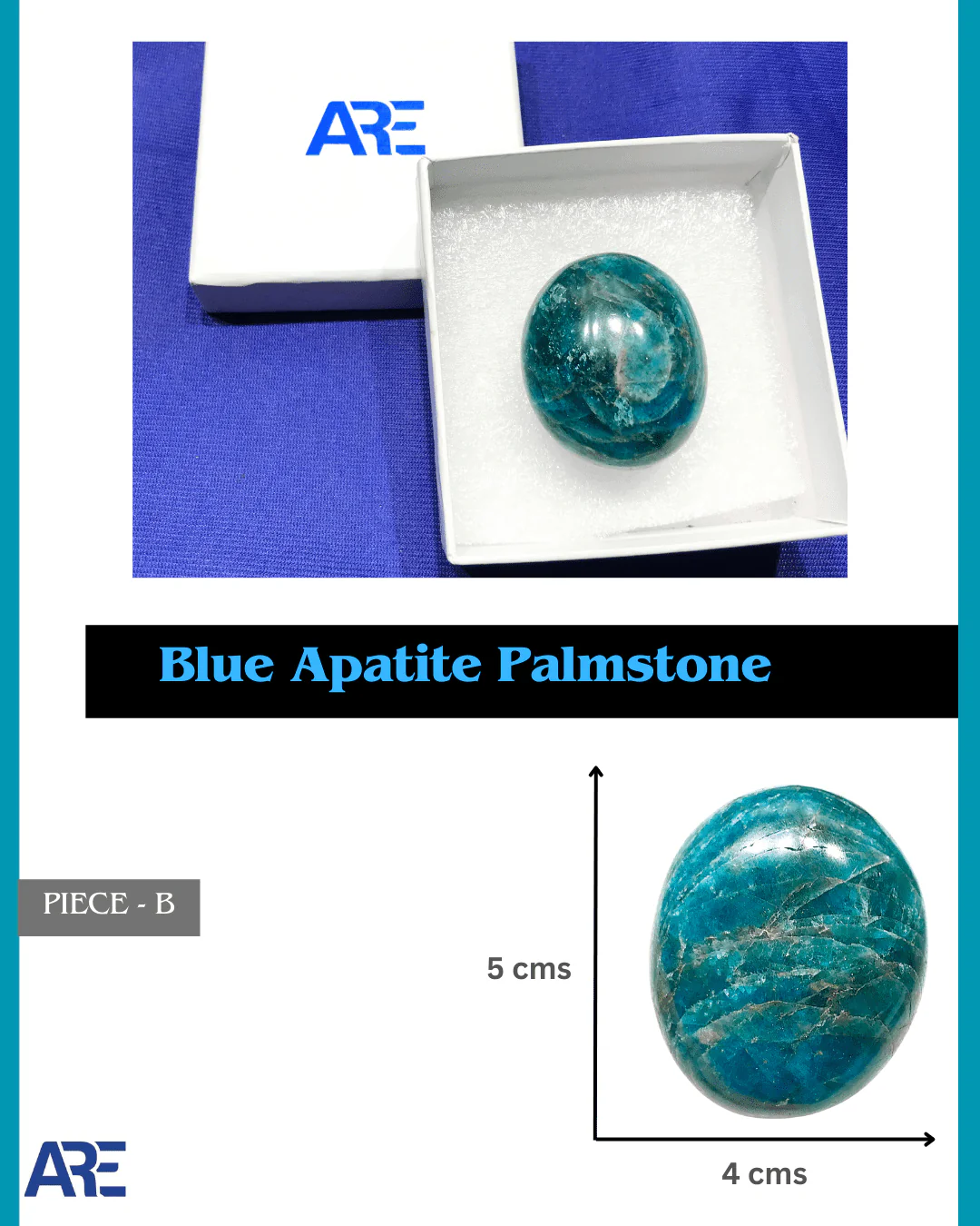 Blue Apatite Palmstone