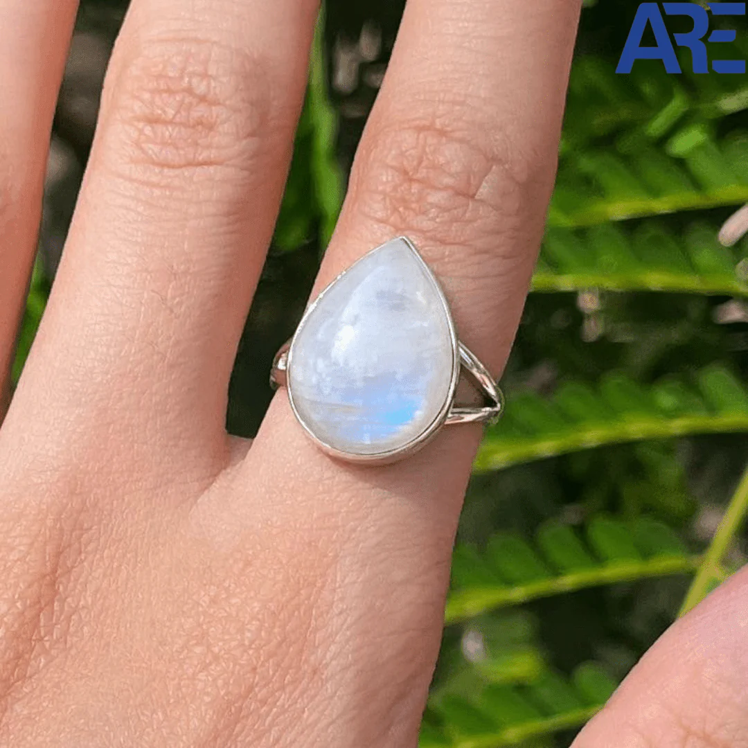 Rainbow Moonstone Ring