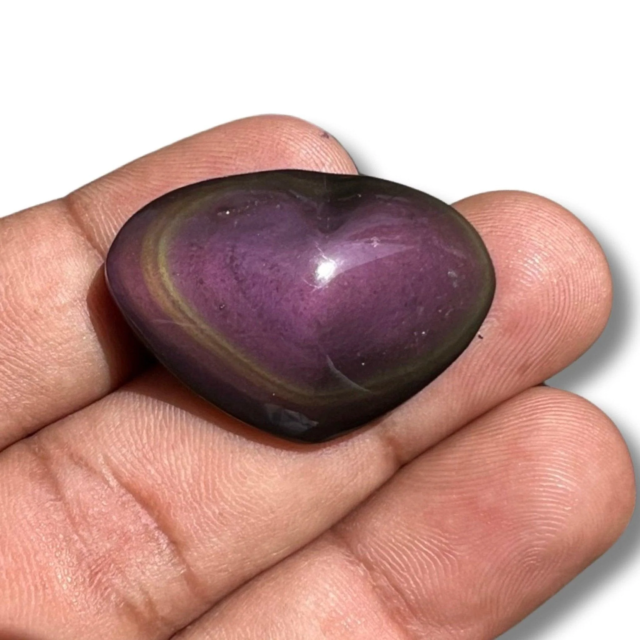 Rainbow Obsidian Heart - 1