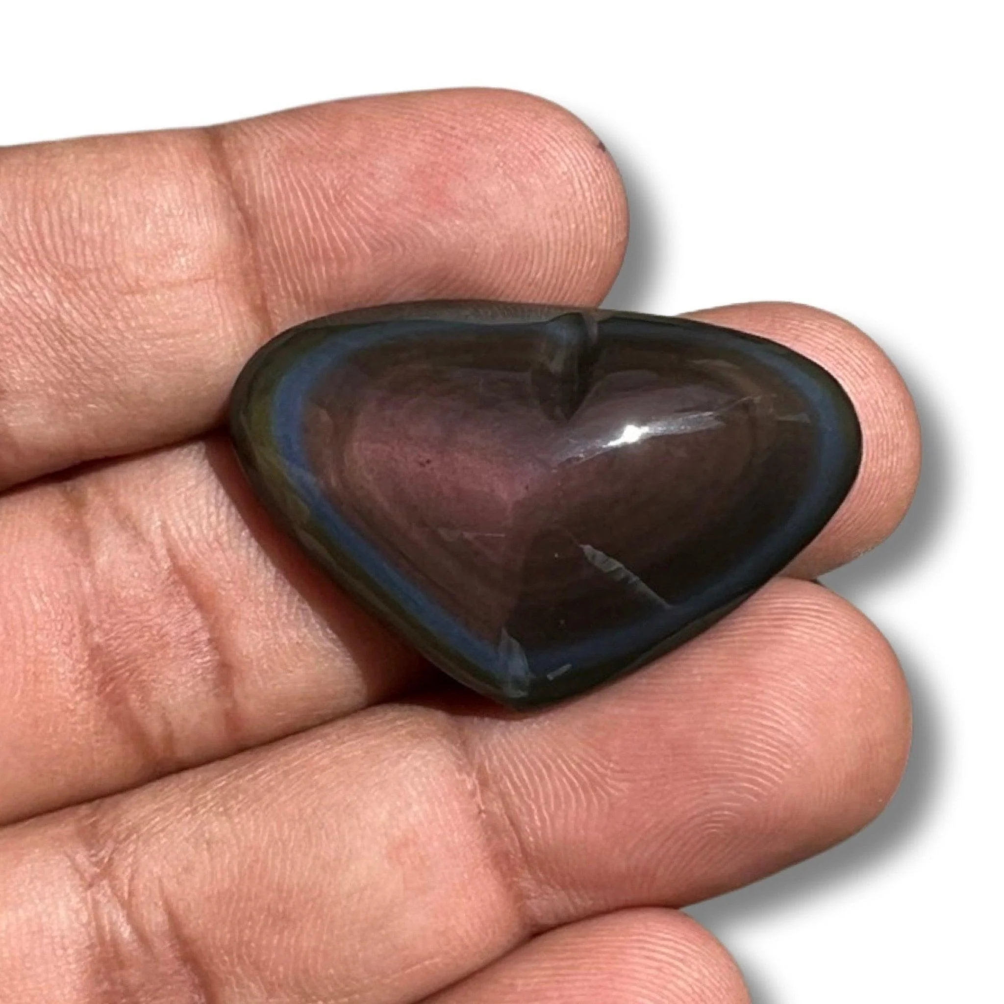 Rainbow Obsidian Heart - 3