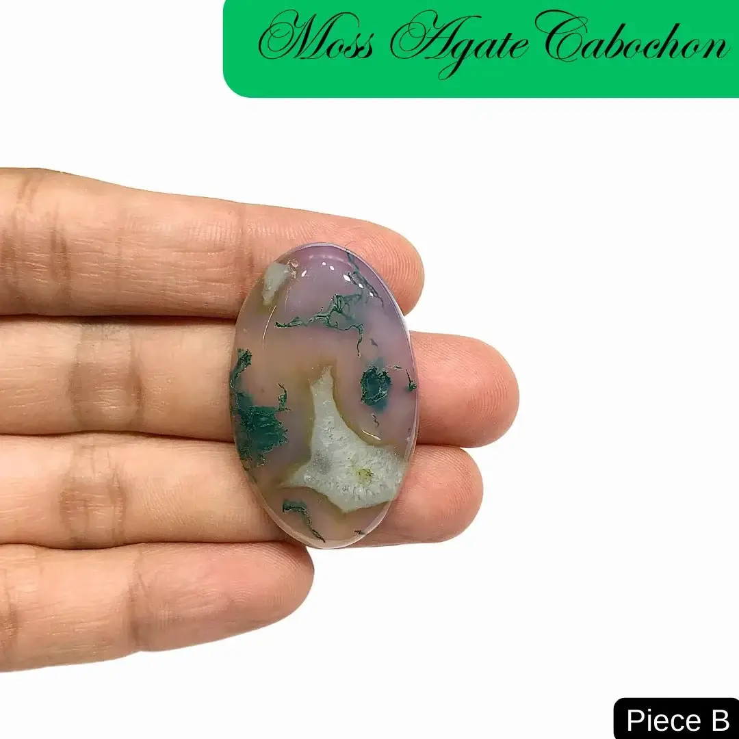 Moss Agate Cabochons in India - Aeora Rocks