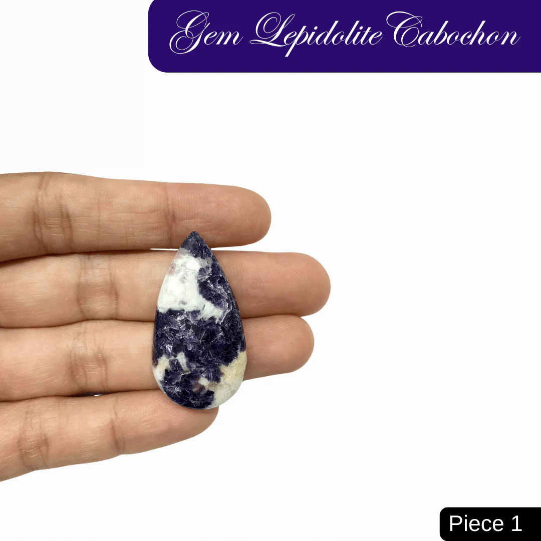 Gem Lepidolite Cabochons