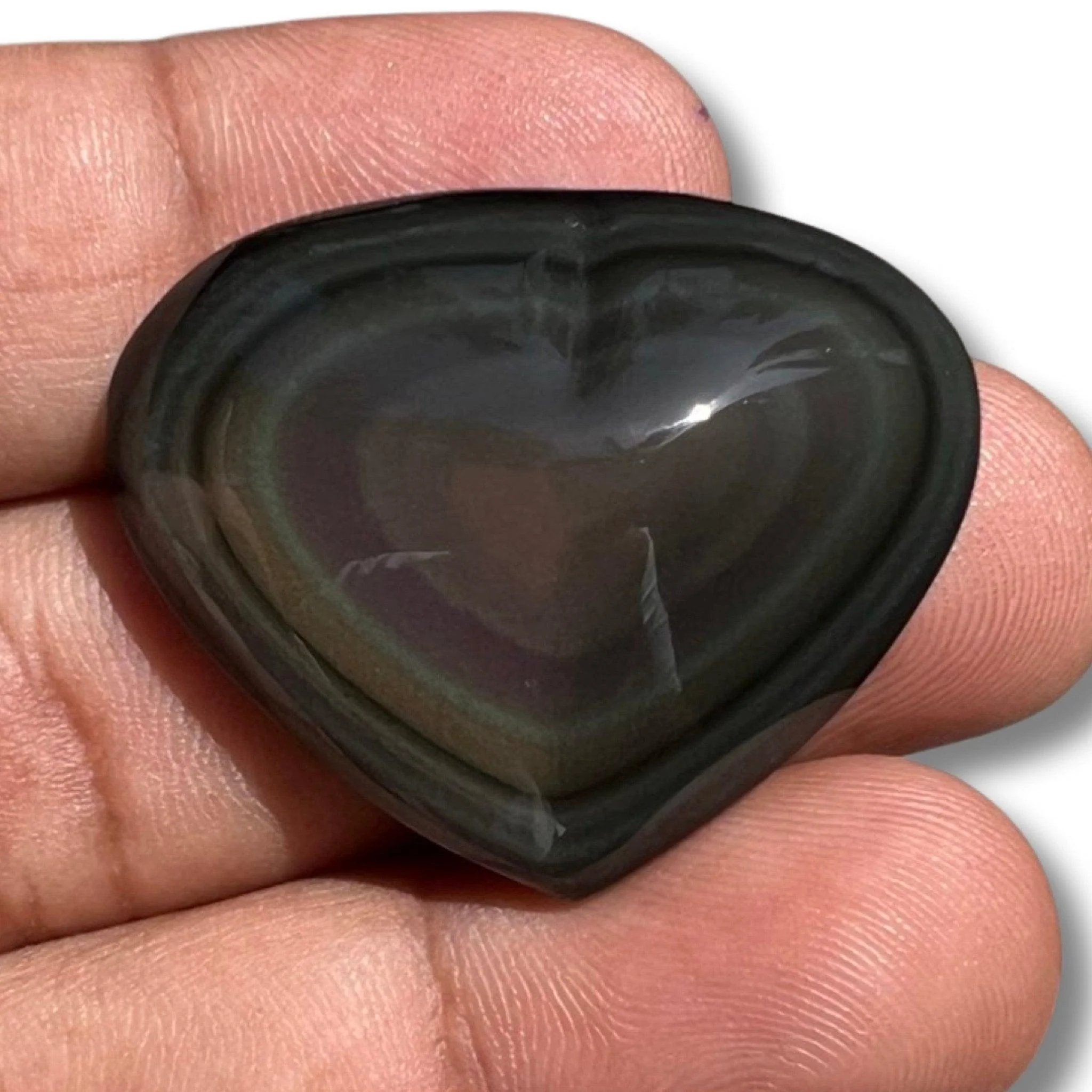 Rainbow Obsidian Heart - 2