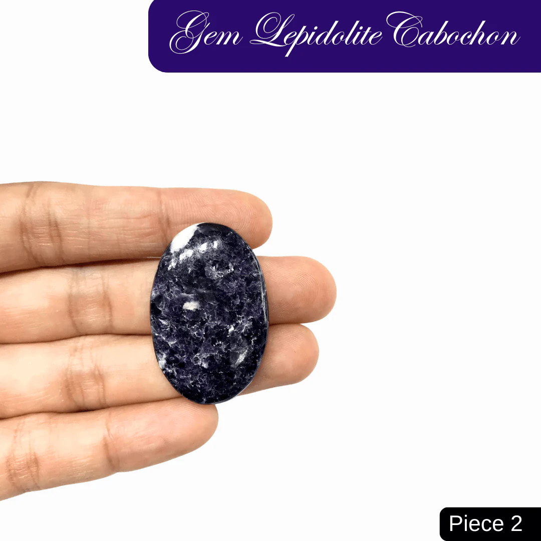 Gem Lepidolite Cabochons