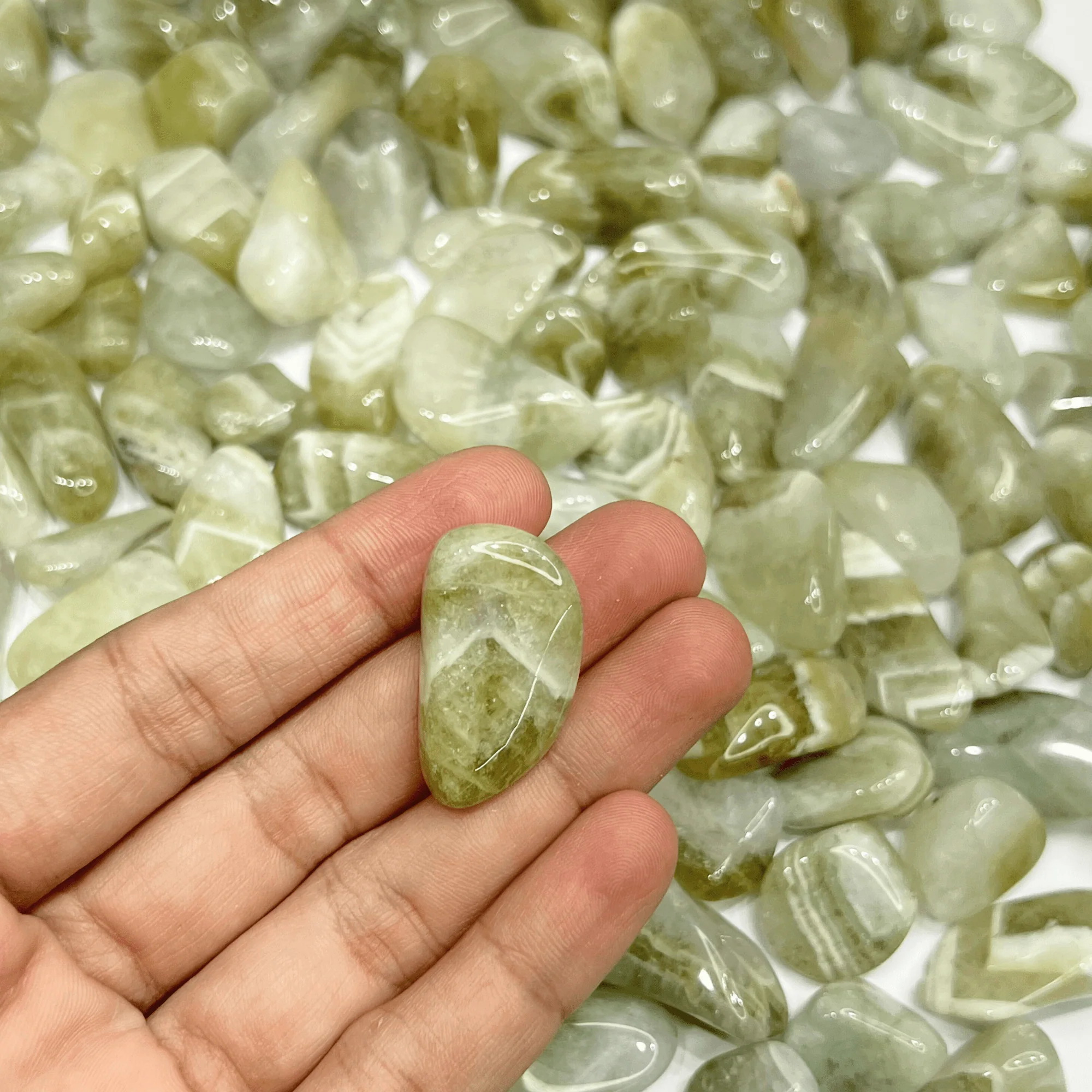 Prasiolite Tumbled Stone