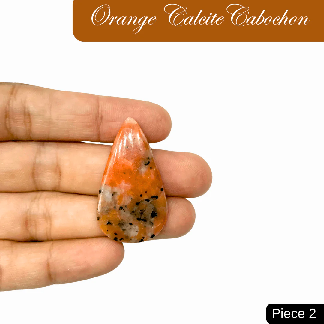 Orange Calcite Cabochons
