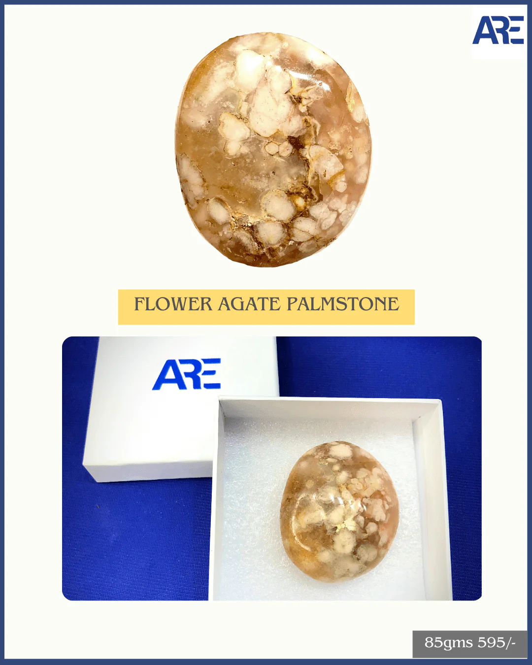 Flower Agate Palmstone
