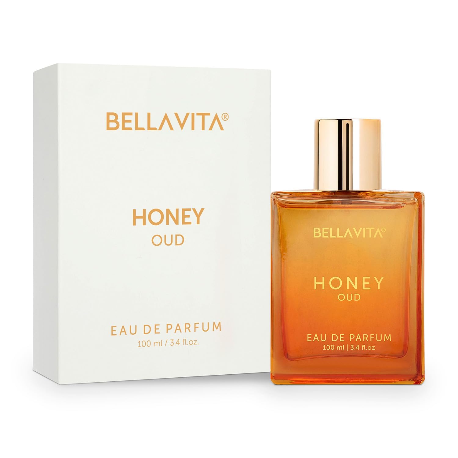 Bella;Vita Luxurious Honey Original Eau de Parfum for Women, Bergamot, Patchouli, Vanilla | Premium, long-lasting sweet and spicy fragrance for men and women 100 ml