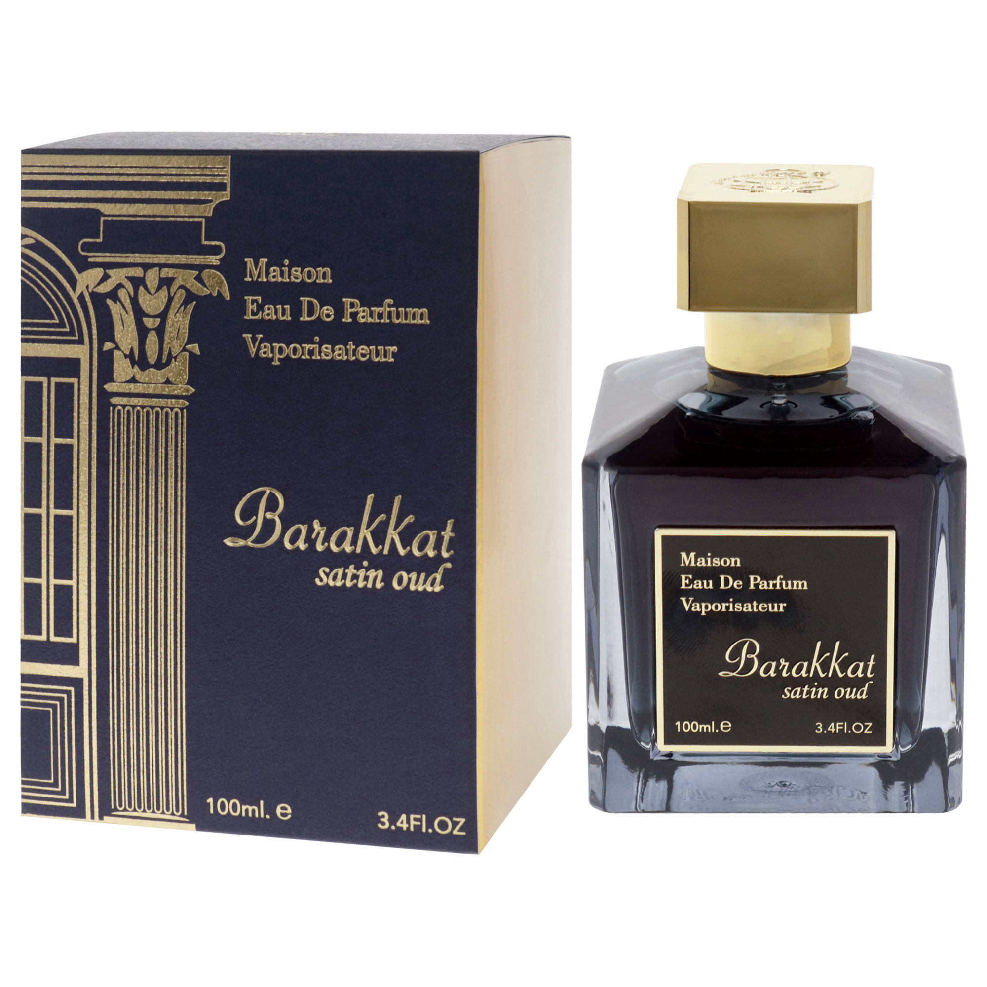 Maison Barakkat Satin Oud by Fragrance World 3.4 oz EDP Spray Unisex Floral and Fruity Oud Parfum