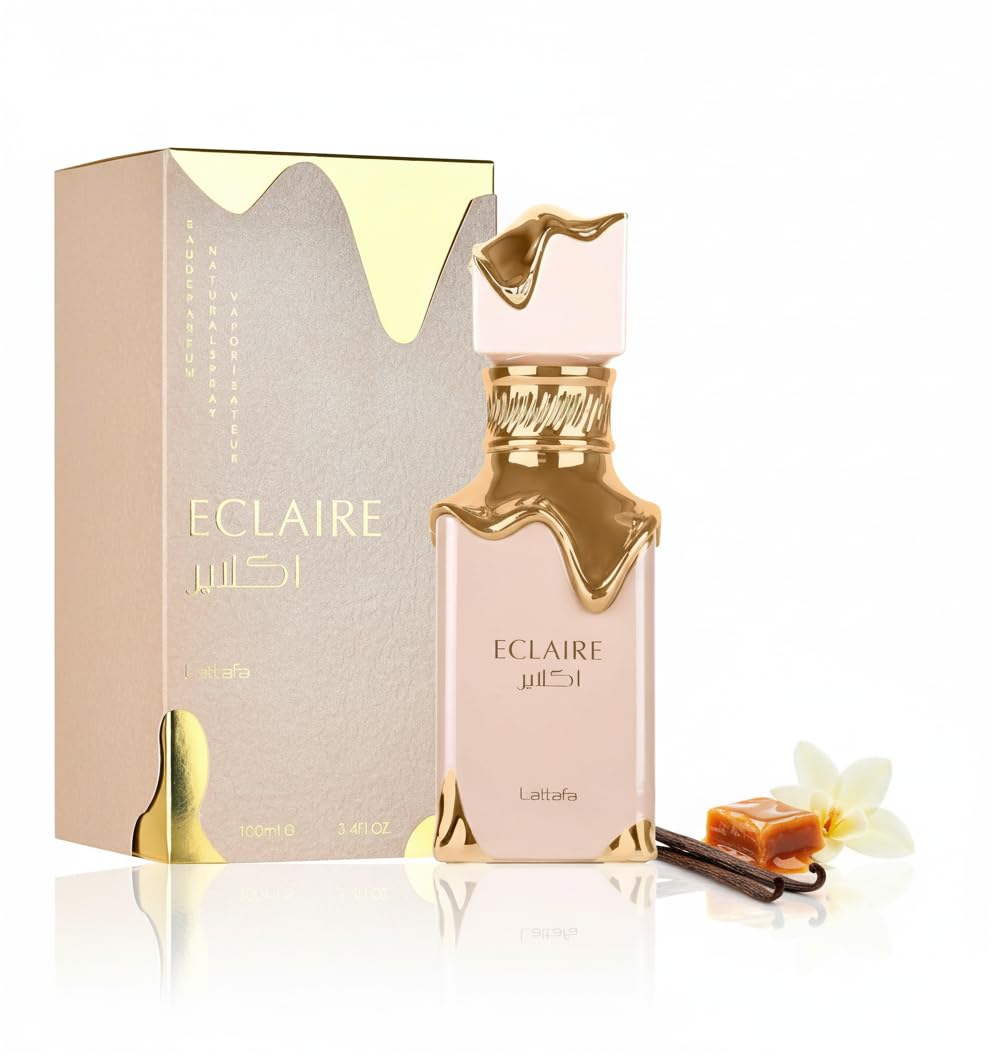 Lattafa Elaire - Vanilla, caramel, sweet, floral - Eau de toilette with long-lasting fragrance, 3.4 oz/100 ml
