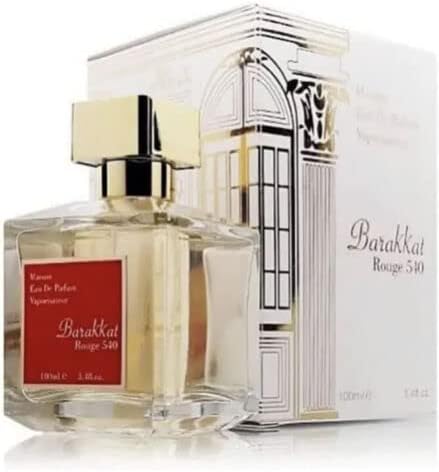 Barakat Rouge 540 with FREE 3ml Perfume Spray - Arabian Fragrance Long Lasting - Bulgarain & Turkish Rose, Vanilla & Amber EDP 100ml
