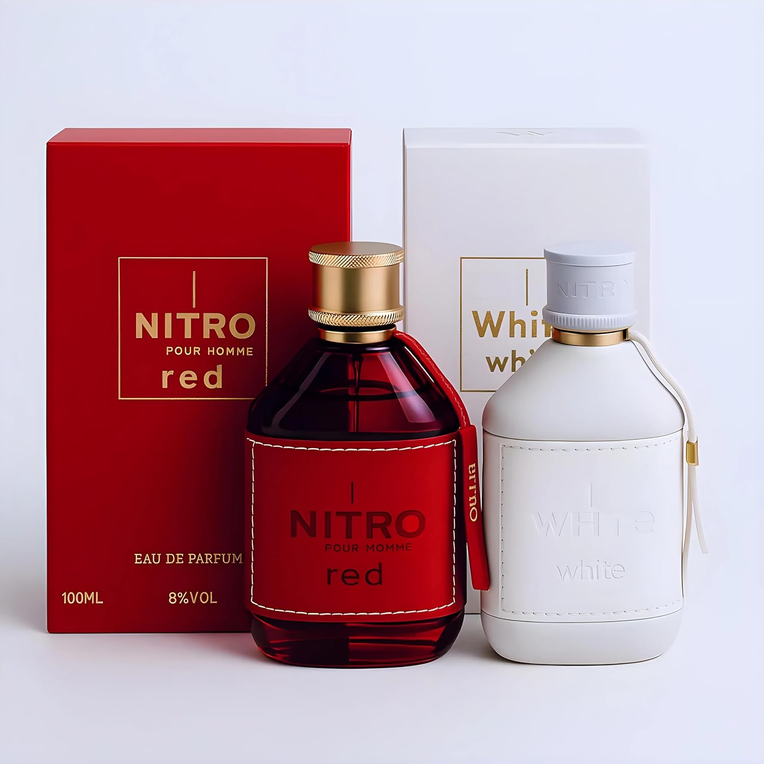 Dumont Nitro Red and White Combo Eau de Toilette Set, 3.6 Fluid Ounces
