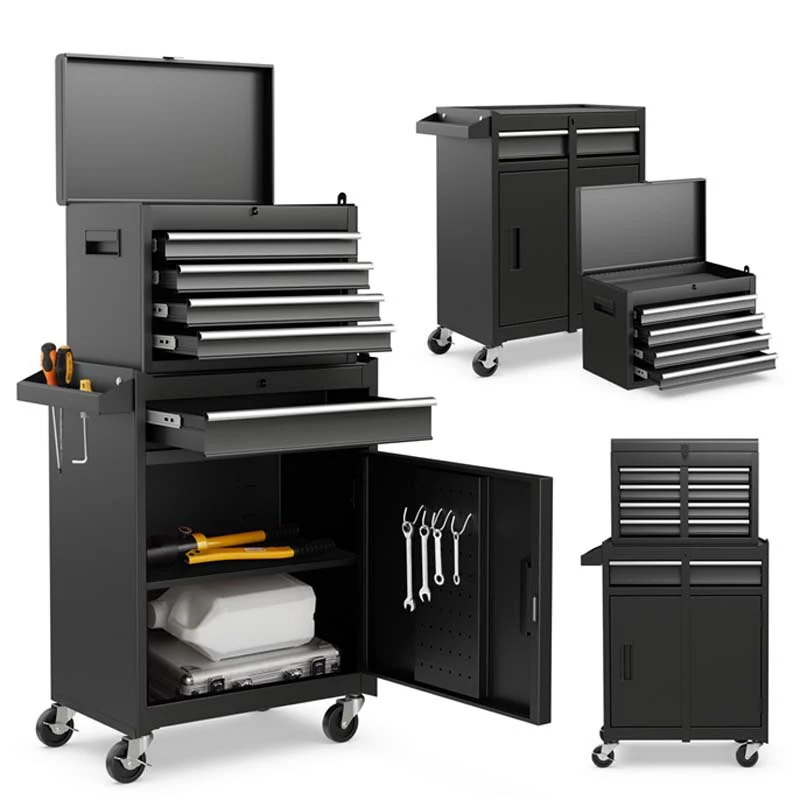 5-Drawer Rolling Tool Chest Removable Tool Storage Cabinet Metal Toolbox Organizer with Lock
