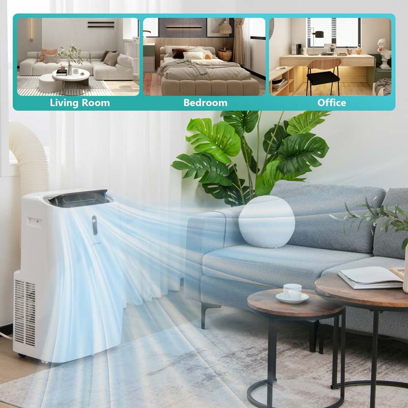 12000 BTU 4-in-1 Portable Air Conditioner w/Heat Cool Fan Dry & Sleep Mode, WiFi & Alexa Control AC Unit, Cools Up to 450 sq.ft
