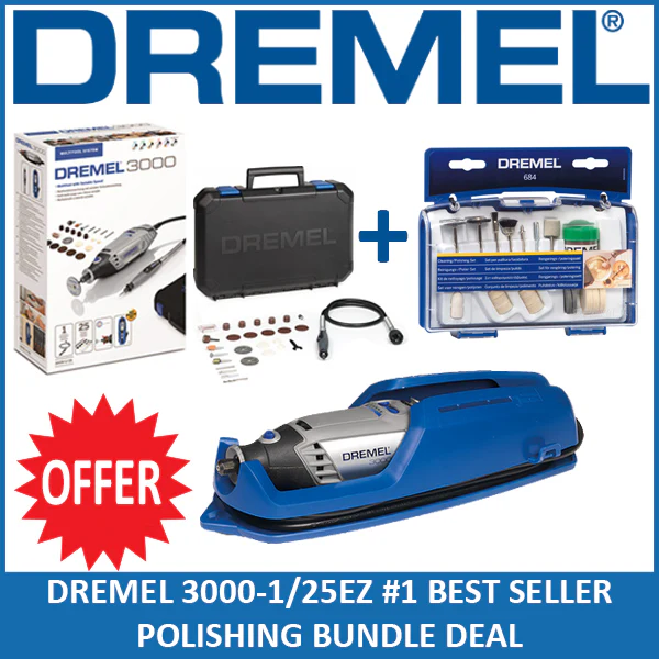 DREMEL NEW 3000-1/25EZ Polishing Bundle