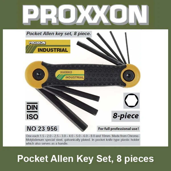 Proxxon Pocket Allen Key Set, 8 pieces 23956