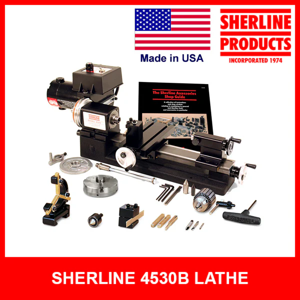 4530B 3.5 x 8-inch Lathe with Chucks and adjustable handwheels