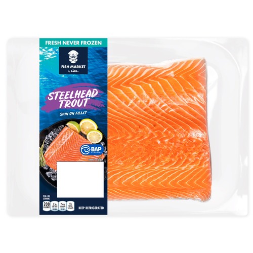 Frisches Steelhead-Forellenfilet mit Haut – Hochwertiger Fischgenuss