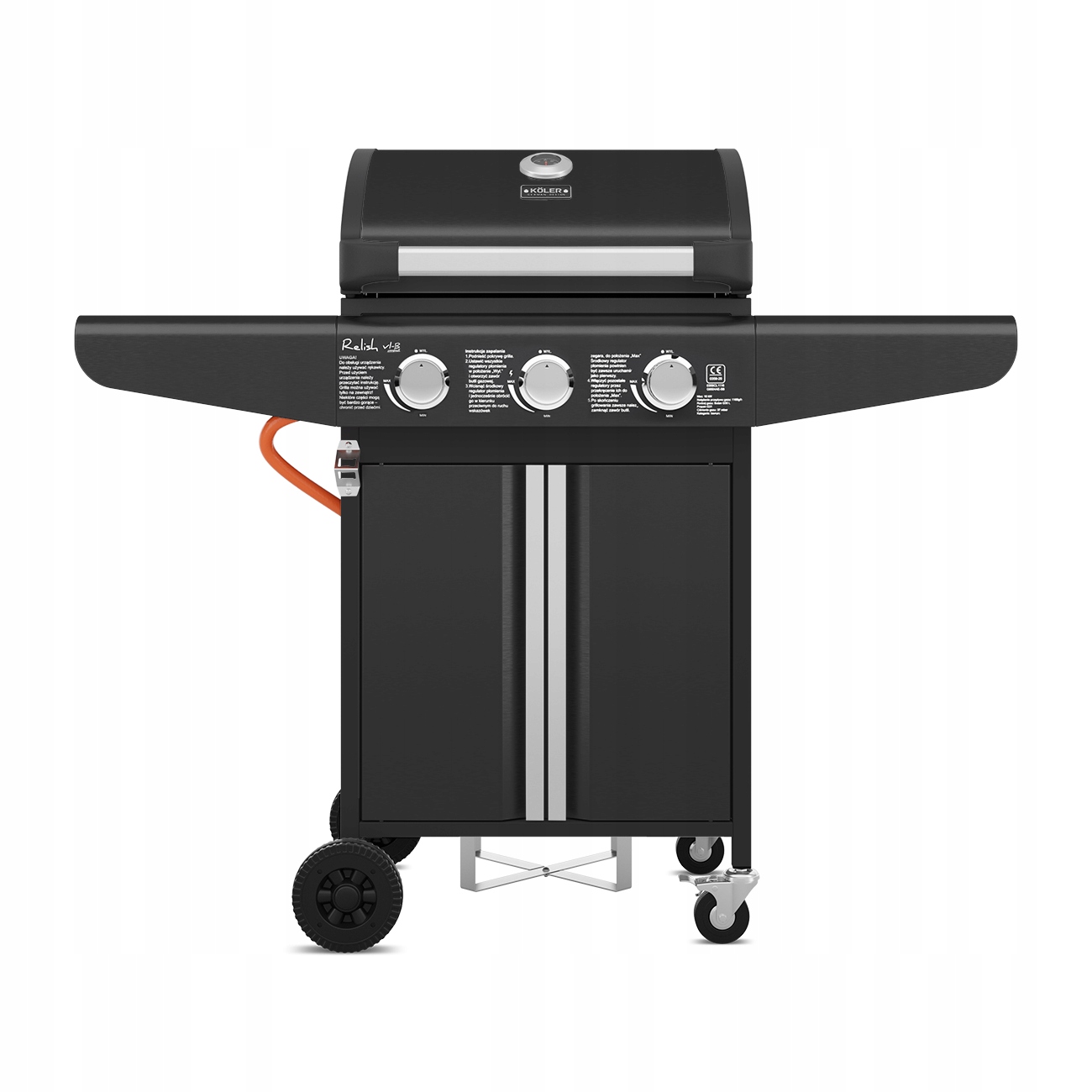 Grill gazowy na propan-butan Koler Relish v1 16kW 5 Palników Czarny